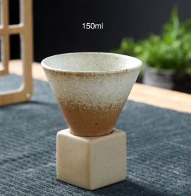 Japanese Style Coarse Pottery Mug Cross-border Hot Drink Retro Creative Hand-pulled Glaze Latte Art Coffee Ceramic Cup