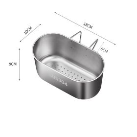 Stainless Steel Drain Basket Basin Kitchen