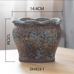 Crack Breathable Large Diameter Coarse Pottery Retro Ceramic Mage Basin