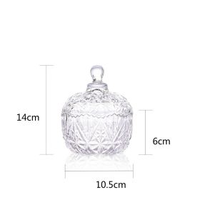 Clear Glass Crown Full Sky Star Style Storage Jar Jewelry Box