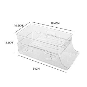 Double-layer Refrigerator Storage Box Drinks Automatic Rolling Household Beer Cola Cans Finishing Box Storage Rack