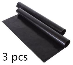 BBQ Grill Mats Grill Mat Grill Pan (Option: 3pc Black)