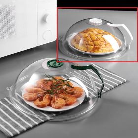 Microwave Oven Round Transparent Cover By Heating Splash-proof Food Vegetable Cover Household Dustproof (Option: PP White-26x10CM)