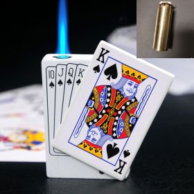 Poker Gas Lighters Poker Lighter Creative Gift Lighter Poker Lighter (Option: Poker K Set)