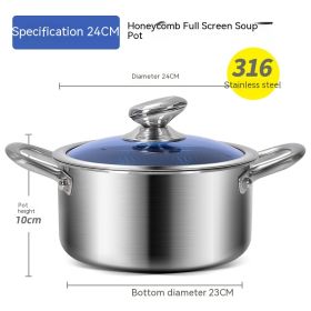 Stainless Steel Soup Pot Non-stick (Option: 24CM Soup Pot)