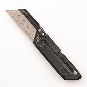 Titanium Alloy Utility Folding Self-defense Pocket Knife (Option: DLC black)