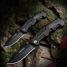 Outdoor Mini Folding Knife High Hardness Self-defense Folding Knife Camping Survival Knife Multi-purpose (Option: L 19.7cm)