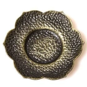 Alloy Tea Cup Insulation Coaster Accessories (Option: Sunflower bronze)