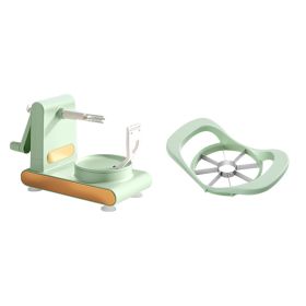 Hand-cranked Multifunctional Apple Peeler Machine Home Peeler Cutter Kitchen Slicer Tools With Gadgets Fruit Apple Corer Kitchen Gadgets (Option: Light Green-Peeler Splitter)