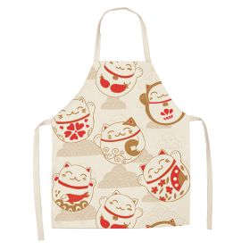 Cartoon Cat Digital Printing Sleeveless Apron (Option: W02319-68x55cm)