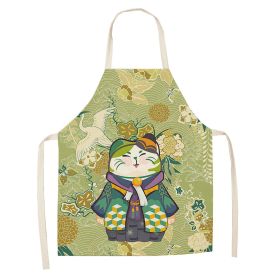 Cartoon Cat Digital Printing Sleeveless Apron (Option: W02321-47x38cm)