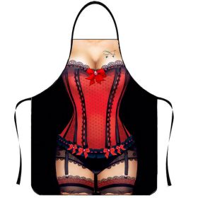 Men's And Women's Fashion Eccentric Personality Creative Printing Apron (Option: 1style-80x60cm)