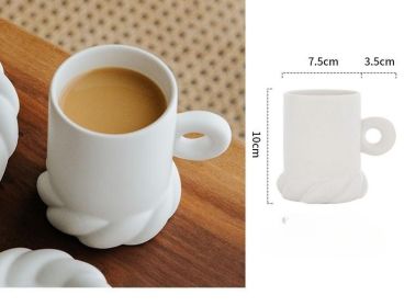 Ceramic Plate Cake Dessert Refreshments Saucer Dim Sum Plate Snack Dish Dish (Option: Cup Milky White)