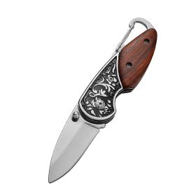 High Hardness Folding Knife Camping Tactics Outdoor Multifunctional (Color: Black)